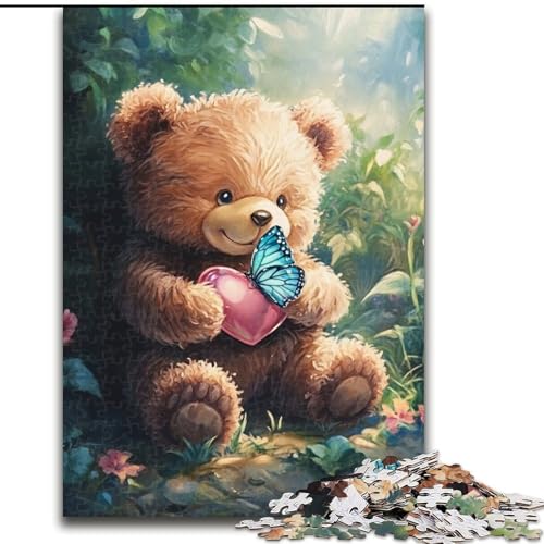 1000-teiliges Puzzle für Erwachsene und Jugendliche, Teddybär, für Kinder ab 14 Jahren, geeignet für Paare, Spaß bei Aktivitäten zu Hause, Geburtstagsgeschenk, Reisegeschenk (Größe 50x75cm) von MLADSOEHK