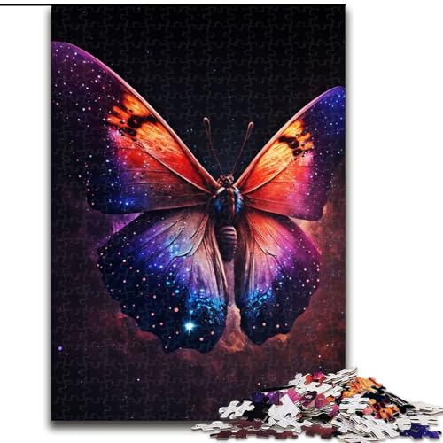 1000-teiliges Puzzle für Erwachsene und Jugendliche, Weltraum-Schmetterling, Stressabbau-Spielzeug, einzigartige Heimdekoration und Geschenke für 14-Jährige (Größe 26x38cm) von MLADSOEHK