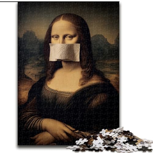1000-teiliges Puzzle für Erwachsene und Jugendliche, abstrakte Mona Lisa, Stressabbau-Spielzeug, einzigartige Heimdekoration und Geschenke für 14-Jährige (Größe 50x75cm) von MLADSOEHK