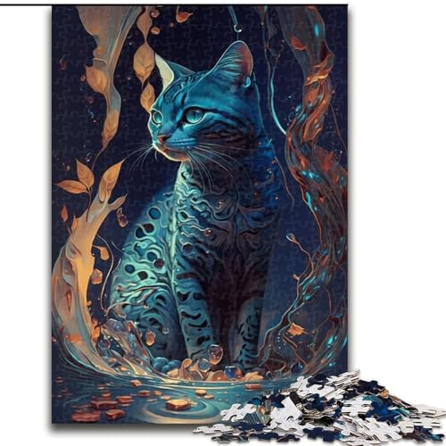 1000-teiliges Puzzle für Erwachsene und Jugendliche, hübsche Bengalkatze, Stressabbau-Spielzeug, einzigartige Heimdekoration und Geschenke für 14-Jährige (Größe 50x75cm) von MLADSOEHK