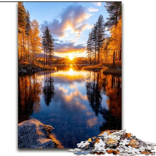 1000-teiliges Puzzle für Erwachsene und Jugendliche, wunderschöne Berge und Seen, Spielzeug zum Stressabbau, einzigartige Heimdekoration und Geschenke für 14-Jährige (Größe 50x75cm) von MLADSOEHK