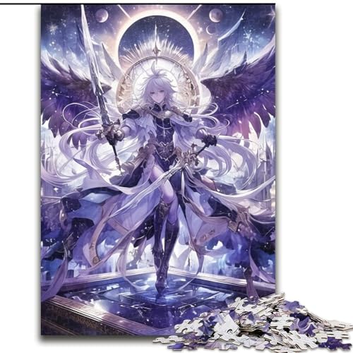 1000-teiliges Puzzle für Erwachsene und Teenager, Anime-Mädchen mit Drachen, geeignet für Kinder ab 14 Jahren, Heimdekoration, Geschenk für die ganze Familie (Größe 50x75cm) von MLADSOEHK