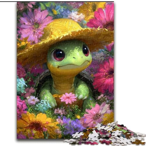 1000-teiliges Puzzle für Erwachsene und Teenager, Baby-Schildkröte, geeignet für Personen ab 14 Jahren Anspruchsvoll zu vervollständigen, Aber lustig und humorvoll Tolles Geschenk (Größe 26x38cm) von MLADSOEHK