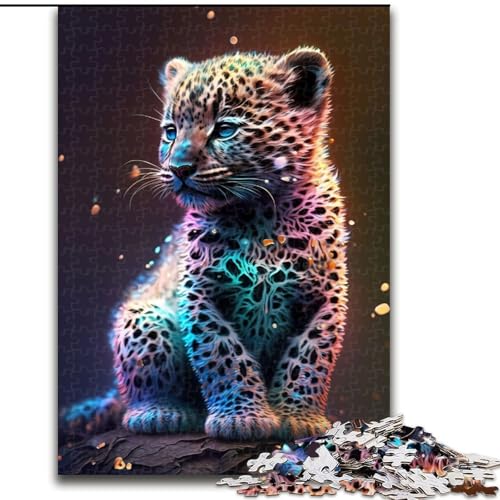 1000-teiliges Puzzle für Erwachsene und Teenager,süßes Universum,Baby-Leopard,geeignet für Personen ab 14 Jahren,anspruchsvoll zu vervollständigen,Aber lustig und humorvoll,tolles Geschenk 50x75cm von MLADSOEHK