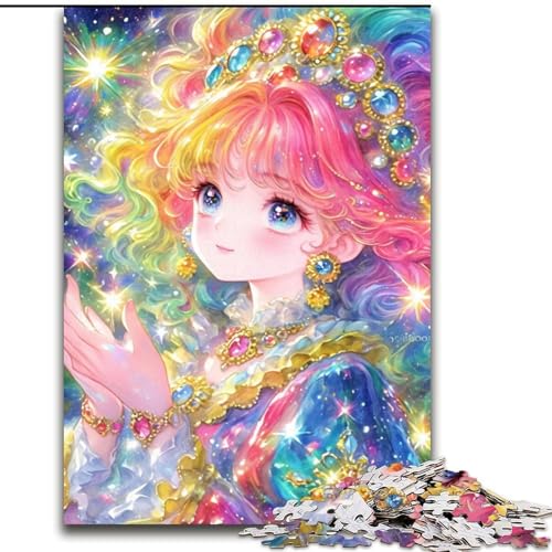 1000-teiliges Puzzle für Jugendliche und Erwachsene, Anime-Mädchen-Elf, für Lernspiele, Herausforderungsspielzeug, zur Verbesserung des Gedächtnisses für 14-Jährige (Größe 50x75cm) von MLADSOEHK