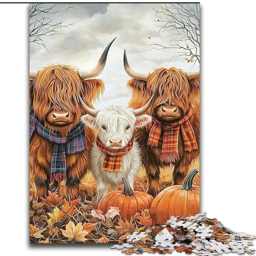 1000-teiliges Puzzle für Jugendliche und Erwachsene, Halloween-Yak, für 14+, für Familienspaß und Spieleabende, Künstlersammlung, Bildende Kunst (Größe 26x38cm) von MLADSOEHK