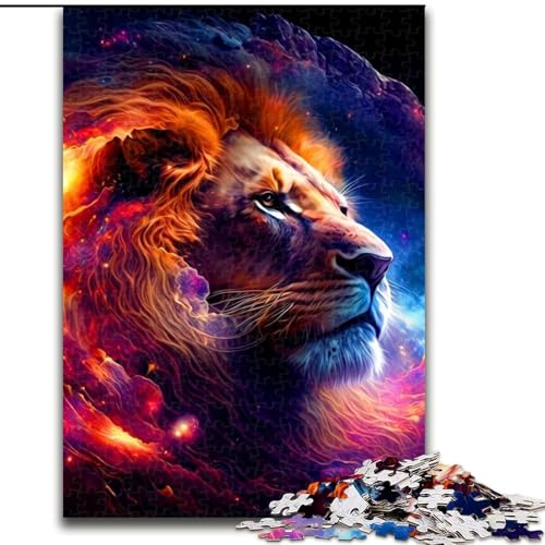 1000-teiliges Puzzle für Jugendliche und Erwachsene, Löwe, Lernspiel, Herausforderungsspielzeug, verbessert das Gedächtnis, für 14-Jährige (Größe 26x38cm) von MLADSOEHK