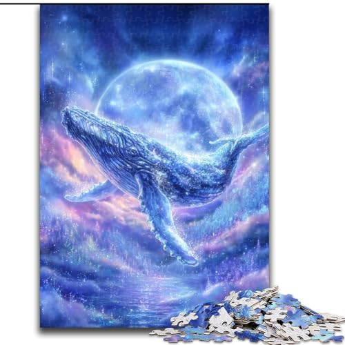 1000-teiliges Puzzle für Jugendliche und Erwachsene, Weltraumwal, für Lernspiele, Herausforderungsspielzeug, zur Verbesserung des Gedächtnisses für 14-Jährige (Größe 50x75cm) von MLADSOEHK