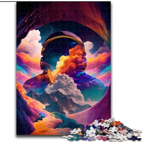1000-teiliges Puzzle für Jugendliche und Erwachsene, Weltraumwolken, bunt, für Lernspiele, Herausforderungsspielzeug, verbessert das Gedächtnis für 14-Jährige (Größe 50x75cm) von MLADSOEHK