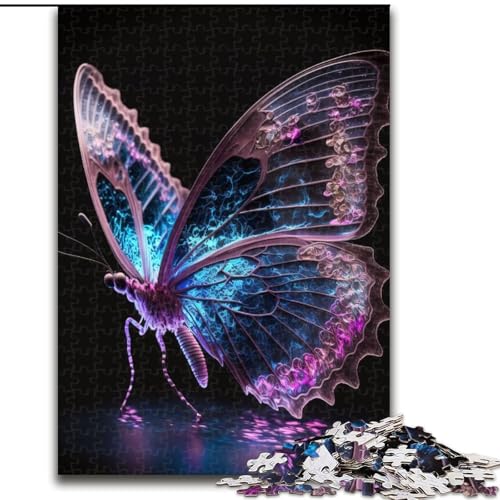 1000-teiliges Puzzle für Jugendliche und Erwachsene, leuchtender Schmetterling, für Lernspiele, Herausforderungsspielzeug, zur Verbesserung des Gedächtnisses für 14-Jährige (Größe 50x75cm) von MLADSOEHK