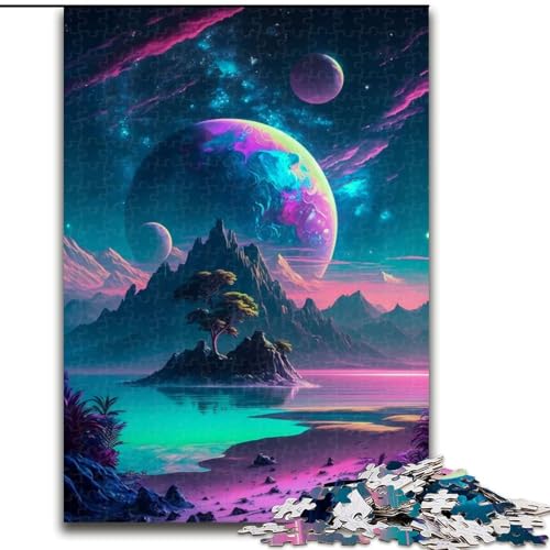 1000-teiliges Puzzle für Teenager, Geschenke, Strand, naher Berg, Familienspiel, Stressabbau, schwierige Herausforderung, stärkt die Liebe zwischen Paaren (Größe 26x38cm) von MLADSOEHK