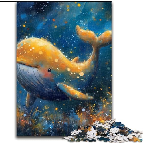 1000-teiliges Puzzle für Teenager, Geschenke Wale auf dem Meeresboden, Familienspiel zum Stressabbau, schwierige Herausforderung, stärkt die Liebe zwischen Paaren (Größe 26x38cm) von MLADSOEHK