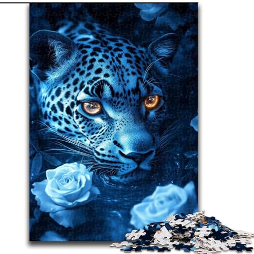 1000-teiliges Puzzle für Teenager, Tierleopard, hilft dem Gehirn, süchtig machendes Spielzeug zu trainieren, um Geduld zu fördern und das Gedächtnis zu verbessern (Größe 26x38cm) von MLADSOEHK