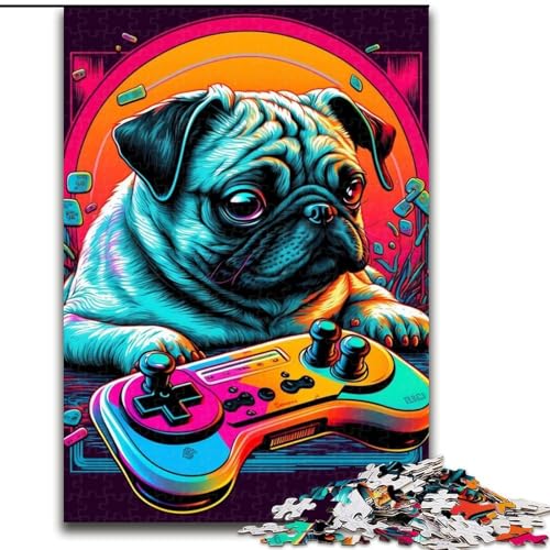 JigsawPuzzle 1000 Teile für Erwachsene, Spiel Mops-Puzzle, anspruchsvolles Denkspiel, Familienaktivität, Heimdekoration, (Größe: 26x38cm) von MLADSOEHK