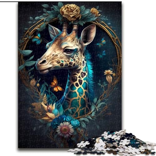 JigsawPuzzle 1000 Teile für Erwachsene Giraffe Folklore Jigsaw Herausforderndes Denkspiel, Familienaktivität, Heimdekoration, (Größe: 26x38cm) von MLADSOEHK