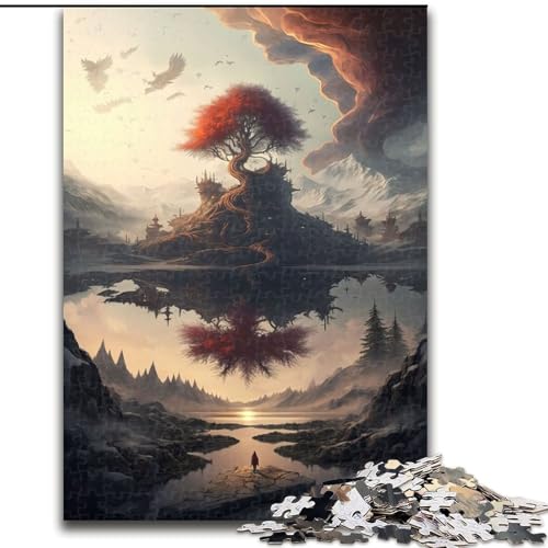 JigsawPuzzle 1000 Teile für Erwachsene Himmelsbaum des Lebens Puzzle Anspruchsvolles Denkspiel, Familienaktivität, Heimdekoration, (Größe: 26x38cm) von MLADSOEHK