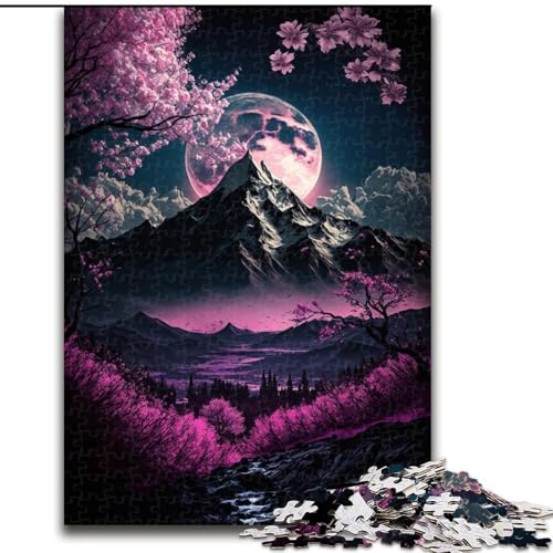 JigsawPuzzle 1000 Teile für Erwachsene Japanische Landschaft Neon Jigsaw Herausforderndes Denkspiel, Familienaktivität, Heimdekoration, (Größe: 26x38cm) von MLADSOEHK