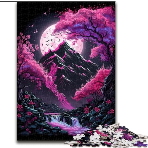 JigsawPuzzle 1000 Teile für Erwachsene Japanische Landschaft Neon Jigsaw Herausforderndes Denkspiel, Familienaktivität, Heimdekoration, (Größe: 26x38cm) von MLADSOEHK