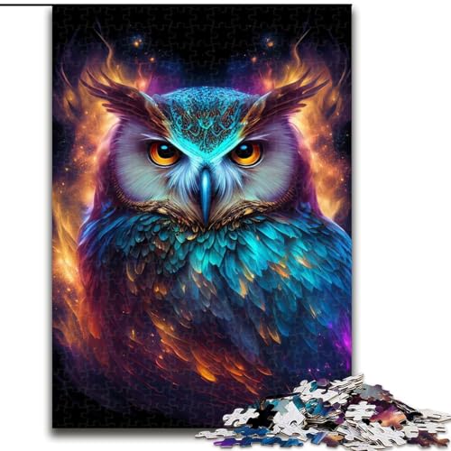 JigsawPuzzle 1000 Teile für Erwachsene Nebula Owl V Jigsaw Herausforderndes Denkspiel, Familienaktivität, Heimdekoration, (Größe: 26x38cm) von MLADSOEHK