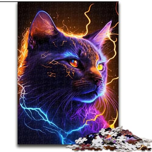 JigsawPuzzle 1000 Teile für Erwachsene Star Cat Jigsaw Herausforderndes Denkspiel, Familienaktivität, Heimdekoration, (Größe: 26x38cm) von MLADSOEHK