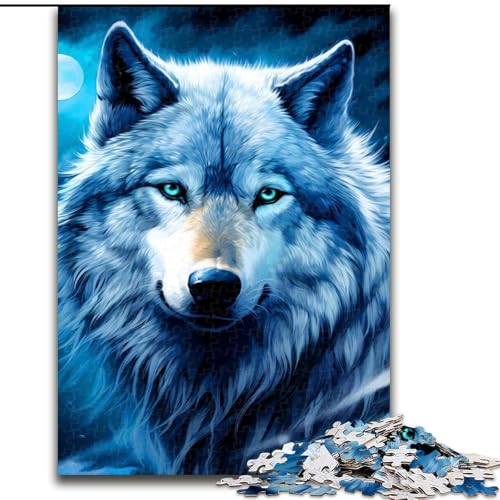 JigsawPuzzle 1000 Teile für Erwachsene Wolf-Puzzle Herausforderndes Denkspiel, Familienaktivität, Heimdekoration, (Größe: 50x75cm) von MLADSOEHK