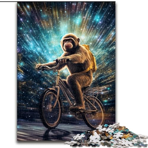 Puzzle 1000 Teile, Affenfahrrad, aus Holz, Spielzeug, Geschenk, pädagogisches, intellektuelles, entspannendes Spaßspiel für die ganze Familie, 50x75cm, Geburtstagsfeier für Männer und Frauen Puzzle 1000 Teile, Affenfahrrad, aus Holz, Spielzeug, Geschenk, pädagogisches, intellektuelles, entspannendes Spaßspiel für die ganze Familie, 50x75cm, Geburtstagsfeier für Männer und Frauen von MLADSOEHK