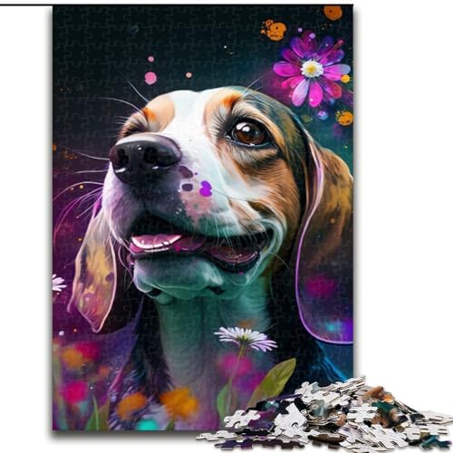 Puzzle 1000 Teile, Blumen, Beagle, aus Holz, Geschenkidee für die Feiertage, humorvolles Kunstwerk, detailliertes Kunstwerk, 50x75cm, für Geburtstag, Feiertag, Weihnachten, Halloween Puzzle 1000 Teile, Blumen, Beagle, aus Holz, Geschenkidee für die Feiertage, humorvolles Kunstwerk, detailliertes Kunstwerk, 50x75cm, für Geburtstag, Feiertag, Weihnachten, Halloween von MLADSOEHK
