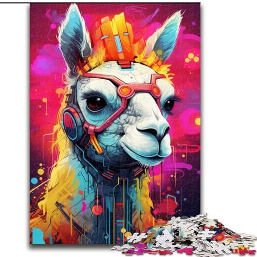 Puzzle 1000 Teile, Bunte Alpakas, aus Holz, für Teenager ab 14 Jahren, Heimdekoration, 50x75cm, pädagogisches und unterhaltsames Indoor-Spiel für die Heimdekoration Puzzle 1000 Teile, Bunte Alpakas, aus Holz, für Teenager ab 14 Jahren, Heimdekoration, 50x75cm, pädagogisches und unterhaltsames Indoor-Spiel für die Heimdekoration von MLADSOEHK
