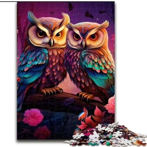 Puzzle 1000 Teile, Bunte Kunst-Eule aus Holz, Spielzeug, Geschenk, pädagogisches, intellektuelles, entspannendes Spaßspiel für die ganze Familie, 50x75cm, Geburtstagsfeier für Männer und Frauen Puzzle 1000 Teile, Bunte Kunst-Eule aus Holz, Spielzeug, Geschenk, pädagogisches, intellektuelles, entspannendes Spaßspiel für die ganze Familie, 50x75cm, Geburtstagsfeier für Männer und Frauen von MLADSOEHK