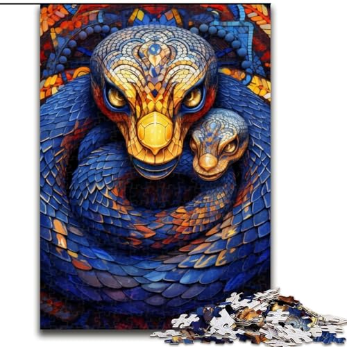 Puzzle 1000 Teile, Bunte Kunstschlange aus Holz, Spielzeug, Geschenk, pädagogisches, intellektuelles, entspannendes Spaßspiel für die ganze Familie, 50x75cm, Geburtstagsfeier für Männer und Frauen Puzzle 1000 Teile, Bunte Kunstschlange aus Holz, Spielzeug, Geschenk, pädagogisches, intellektuelles, entspannendes Spaßspiel für die ganze Familie, 50x75cm, Geburtstagsfeier für Männer und Frauen von MLADSOEHK