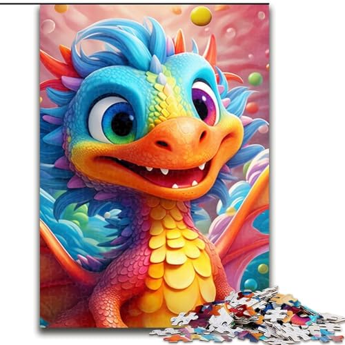 Puzzle 1000 Teile, Bunter Kunstdrache aus Holz, für Teenager ab 14 Jahren, Heimdekoration, 50x75cm, pädagogisches und unterhaltsames Indoor-Spiel für die Heimdekoration Puzzle 1000 Teile, Bunter Kunstdrache aus Holz, für Teenager ab 14 Jahren, Heimdekoration, 50x75cm, pädagogisches und unterhaltsames Indoor-Spiel für die Heimdekoration von MLADSOEHK