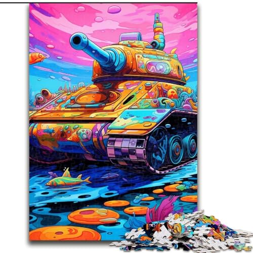 Puzzle 1000 Teile, Bunter Kunstpanzer, aus Holz, für Teenager ab 14 Jahren, Heimdekoration, 50x75cm, Denksportspiel für Teenager Puzzle 1000 Teile, Bunter Kunstpanzer, aus Holz, für Teenager ab 14 Jahren, Heimdekoration, 50x75cm, Denksportspiel für Teenager von MLADSOEHK