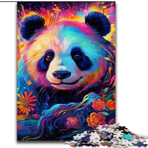 Puzzle 1000 Teile, Bunter Tierpanda, aus Holz, für Teenager ab 14 Jahren, Heimdekoration, 50x75cm, Denksportspiel für Teenager Puzzle 1000 Teile, Bunter Tierpanda, aus Holz, für Teenager ab 14 Jahren, Heimdekoration, 50x75cm, Denksportspiel für Teenager von MLADSOEHK