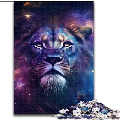 Puzzle 1000 Teile, Fantasie-Löwe aus Holz, Geschenkidee für die Feiertage, humorvolles Kunstwerk, detailliertes Kunstwerk, 50x75cm, für Geburtstag, Feiertage, Weihnachten, Halloween Puzzle 1000 Teile, Fantasie-Löwe aus Holz, Geschenkidee für die Feiertage, humorvolles Kunstwerk, detailliertes Kunstwerk, 50x75cm, für Geburtstag, Feiertage, Weihnachten, Halloween von MLADSOEHK