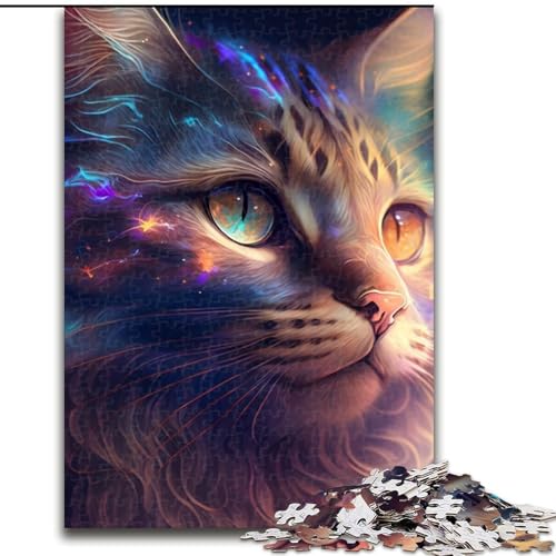 Puzzle 1000 Teile, Fantasiekatze aus Holz, Geschenkidee für die Feiertage, humorvolles Kunstwerk, detailliertes Kunstwerk, 50x75cm, für Geburtstag, Feiertage, Weihnachten, Halloween Puzzle 1000 Teile, Fantasiekatze aus Holz, Geschenkidee für die Feiertage, humorvolles Kunstwerk, detailliertes Kunstwerk, 50x75cm, für Geburtstag, Feiertage, Weihnachten, Halloween von MLADSOEHK