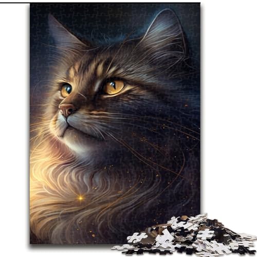 Puzzle 1000 Teile, Fantasiekatze aus Holz, Geschenkidee für die Feiertage, humorvolles Kunstwerk, detailliertes Kunstwerk, 50x75cm, für Geburtstag, Feiertage, Weihnachten, Halloween Puzzle 1000 Teile, Fantasiekatze aus Holz, Geschenkidee für die Feiertage, humorvolles Kunstwerk, detailliertes Kunstwerk, 50x75cm, für Geburtstag, Feiertage, Weihnachten, Halloween von MLADSOEHK