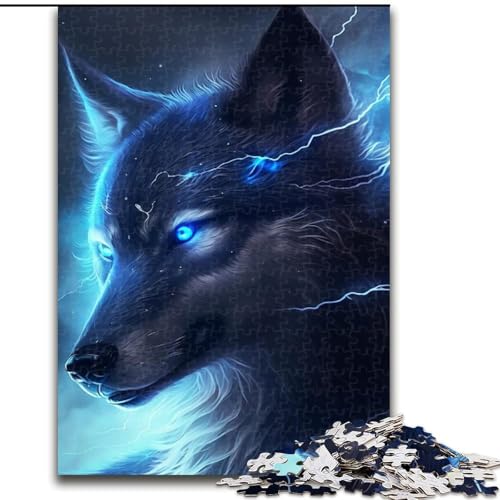 Puzzle 1000 Teile, Fantasy-Wolf aus Holz, Geschenkidee für die Feiertage, humorvolles Kunstwerk, detailliertes Kunstwerk, 50x75cm, für Geburtstag, Feiertage, Weihnachten, Halloween Puzzle 1000 Teile, Fantasy-Wolf aus Holz, Geschenkidee für die Feiertage, humorvolles Kunstwerk, detailliertes Kunstwerk, 50x75cm, für Geburtstag, Feiertage, Weihnachten, Halloween von MLADSOEHK