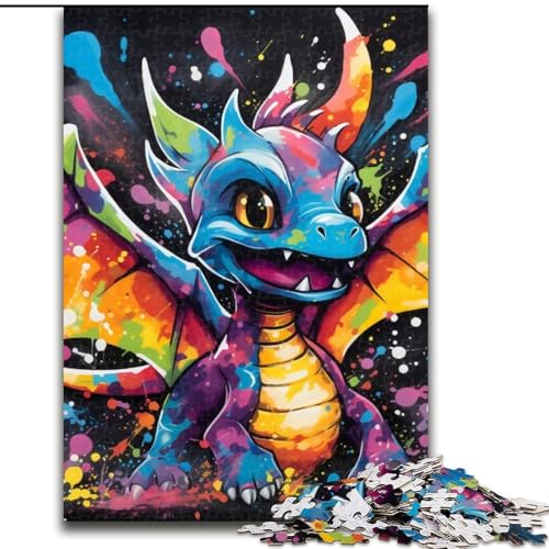Puzzle 1000 Teile, Fliegender Drache, Graffiti-Gemälde aus Holz, lustiges Geschenk und Aktivität für Zuhause, 50x75cm, DIY-Kunstdekor Puzzle 1000 Teile, Fliegender Drache, Graffiti-Gemälde aus Holz, lustiges Geschenk und Aktivität für Zuhause, 50x75cm, DIY-Kunstdekor von MLADSOEHK