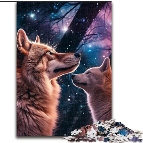 Puzzle 1000 Teile, Galaxy Wolf aus Holz, Geschenkidee für die Feiertage, humorvolles Kunstwerk, detailliertes Kunstwerk, 50x75cm, für Geburtstag, Feiertage, Weihnachten, Halloween Puzzle 1000 Teile, Galaxy Wolf aus Holz, Geschenkidee für die Feiertage, humorvolles Kunstwerk, detailliertes Kunstwerk, 50x75cm, für Geburtstag, Feiertage, Weihnachten, Halloween von MLADSOEHK