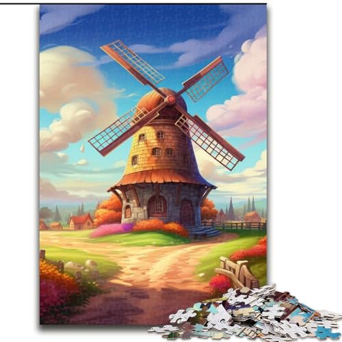 Puzzle 1000 Teile, Windmühle aus Holz, Geschenkidee für die Feiertage, humorvolles Kunstwerk, detailliertes Kunstwerk, 50x75cm, für Geburtstag, Feiertag, Weihnachten, Halloween Puzzle 1000 Teile, Windmühle aus Holz, Geschenkidee für die Feiertage, humorvolles Kunstwerk, detailliertes Kunstwerk, 50x75cm, für Geburtstag, Feiertag, Weihnachten, Halloween von MLADSOEHK