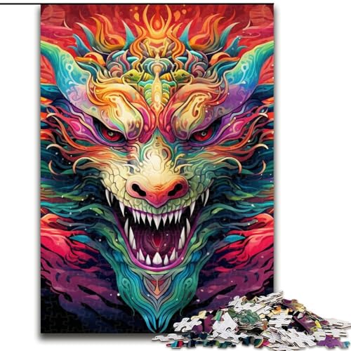 Puzzle 1000 Teile, bunter Kunstdrache aus Holz, Spielzeug, Geschenk, pädagogisches, intellektuelles, entspannendes Spaßspiel für die ganze Familie, 50x75cm, Geburtstagsfeier für Männer und Frauen Puzzle 1000 Teile, bunter Kunstdrache aus Holz, Spielzeug, Geschenk, pädagogisches, intellektuelles, entspannendes Spaßspiel für die ganze Familie, 50x75cm, Geburtstagsfeier für Männer und Frauen von MLADSOEHK