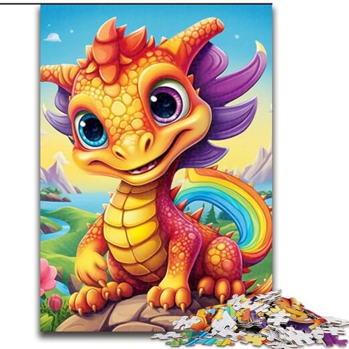 Puzzle 1000 Teile, bunter Kunstdrache aus Holz, für Teenager ab 14 Jahren, Heimdekoration, 50x75cm, Denksportspiel für Teenager Puzzle 1000 Teile, bunter Kunstdrache aus Holz, für Teenager ab 14 Jahren, Heimdekoration, 50x75cm, Denksportspiel für Teenager von MLADSOEHK