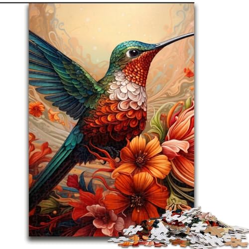 Puzzle 1000 Teile, farbenfroher Kolibri, aus Holz, für Teenager ab 14 Jahren, Heimdekoration, 50x75cm, Denksportspiel für Teenager Puzzle 1000 Teile, farbenfroher Kolibri, aus Holz, für Teenager ab 14 Jahren, Heimdekoration, 50x75cm, Denksportspiel für Teenager von MLADSOEHK