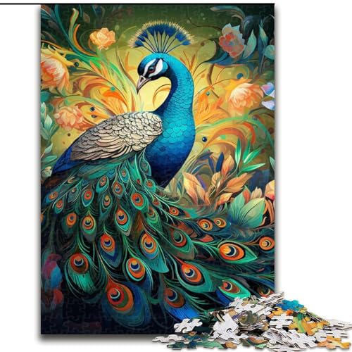 Puzzle 1000 Teile, farbenfroher Kunst-Pfau, aus Holz, für Teenager und Jugendliche, ideales Geburtstags- und Feiertagsgeschenk, 50x75cm, Weihnachten oder Geburtstage Puzzle 1000 Teile, farbenfroher Kunst-Pfau, aus Holz, für Teenager und Jugendliche, ideales Geburtstags- und Feiertagsgeschenk, 50x75cm, Weihnachten oder Geburtstage von MLADSOEHK