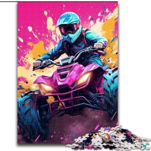 Puzzle 1000 Teile, farbenfrohes Kunst-Mountainbike aus Holz, für Teenager ab 14 Jahren, Heimdekoration, 50x75cm, Denksportspiel für Teenager Puzzle 1000 Teile, farbenfrohes Kunst-Mountainbike aus Holz, für Teenager ab 14 Jahren, Heimdekoration, 50x75cm, Denksportspiel für Teenager von MLADSOEHK