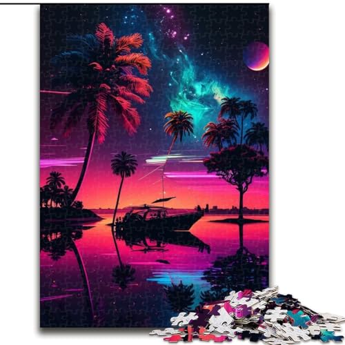 Puzzle 1000 Teile „Cosmic Beach“ aus Holz, für Jugendliche ab 14 Jahren, Heimdekoration, 50x75cm, pädagogisches und unterhaltsames Indoor-Spiel für die Heimdekoration Puzzle 1000 Teile „Cosmic Beach“ aus Holz, für Jugendliche ab 14 Jahren, Heimdekoration, 50x75cm, pädagogisches und unterhaltsames Indoor-Spiel für die Heimdekoration von MLADSOEHK