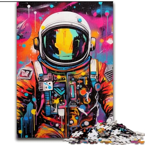 Puzzle 1000 Teile Astronauten-Graffiti aus Holz, Geschenkidee für die Feiertage, humorvolles Kunstwerk, detailliertes Kunstwerk, 50x75cm, für Geburtstag, Feiertage, Weihnachten, Halloween Puzzle 1000 Teile Astronauten-Graffiti aus Holz, Geschenkidee für die Feiertage, humorvolles Kunstwerk, detailliertes Kunstwerk, 50x75cm, für Geburtstag, Feiertage, Weihnachten, Halloween von MLADSOEHK