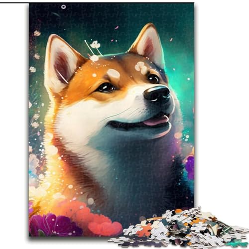 Puzzle 1000 Teile Blumen Shiba Inu aus Holz, für Teenager ab 14 Jahren, Heimdekoration, 50x75cm, Denkspiel für Teenager Puzzle 1000 Teile Blumen Shiba Inu aus Holz, für Teenager ab 14 Jahren, Heimdekoration, 50x75cm, Denkspiel für Teenager von MLADSOEHK