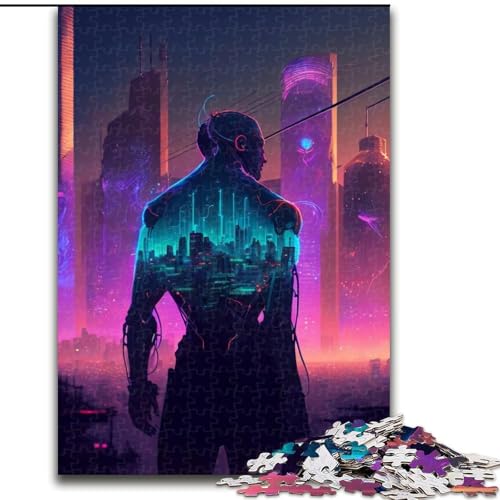 Puzzle 1000 Teile Cyborg aus Holz, Spielzeug, Geschenk, pädagogisches, intellektuelles, entspannendes Spaßspiel für die ganze Familie, 50x75cm, Geburtstagsfeier für Männer und Frauen Puzzle 1000 Teile Cyborg aus Holz, Spielzeug, Geschenk, pädagogisches, intellektuelles, entspannendes Spaßspiel für die ganze Familie, 50x75cm, Geburtstagsfeier für Männer und Frauen von MLADSOEHK