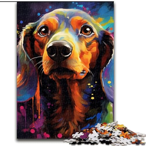 Puzzle 1000 Teile Dackel aus Holz, Geschenkidee für die Feiertage, humorvolles Kunstwerk, detailliertes Kunstwerk, 50x75cm, für Geburtstag, Feiertag, Weihnachten, Halloween Puzzle 1000 Teile Dackel aus Holz, Geschenkidee für die Feiertage, humorvolles Kunstwerk, detailliertes Kunstwerk, 50x75cm, für Geburtstag, Feiertag, Weihnachten, Halloween von MLADSOEHK